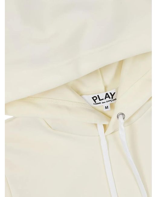 COMME DES GARÇONS PLAY White Heart-Logo Hoodie