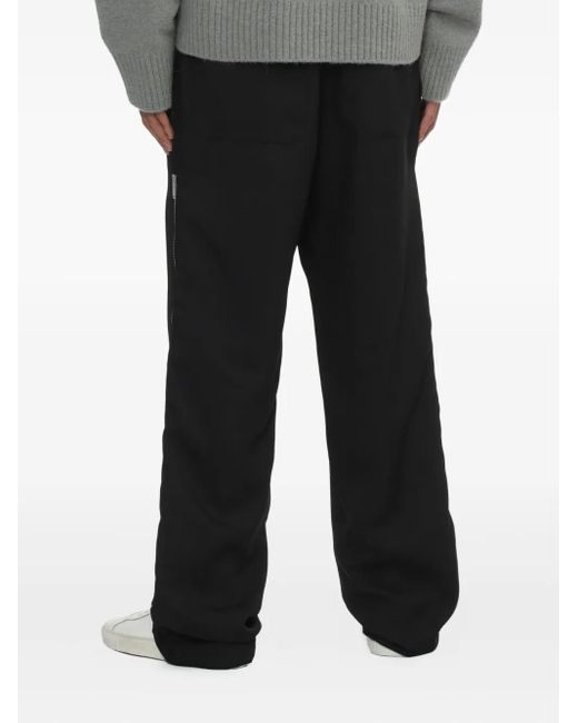 Pantaloni Con Zip E Pieghe di Undercover in Black da Uomo