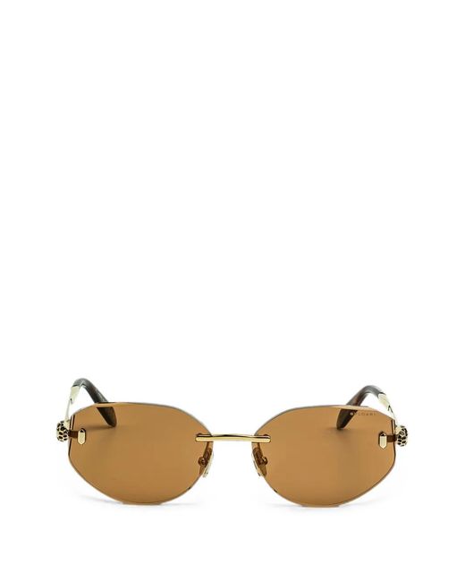 BVLGARI Metallic Serpenti Rimless Sunglasses