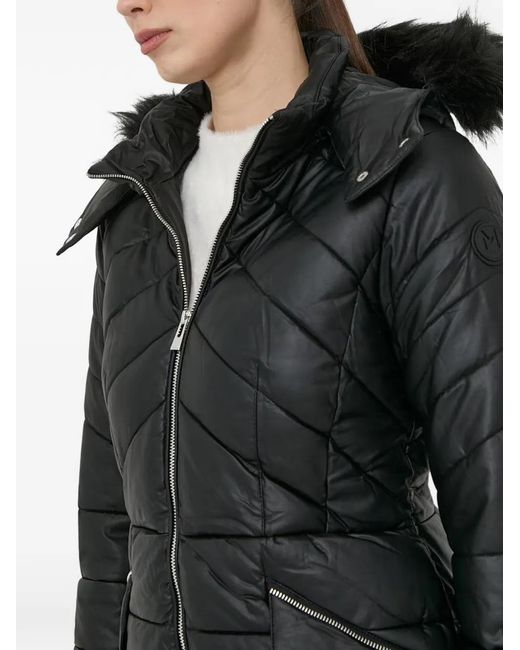 Morgan Black Fur Trim Coat