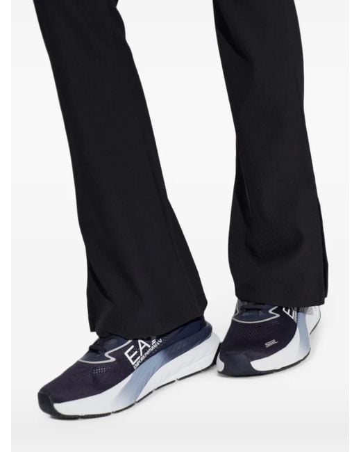EA7 White Logo-Print Sneakers