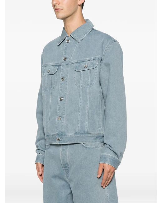 Givenchy Blue Logo-Patch Denim Jacket for men