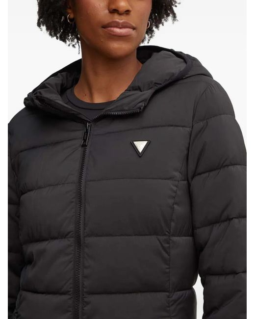 Guess Black Hooded Padded Coat