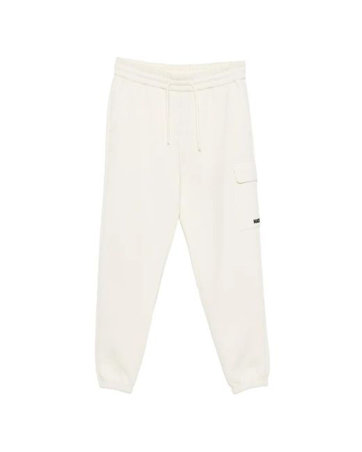 Mackage White Marvin-R Logo-Patch Track Pants for men