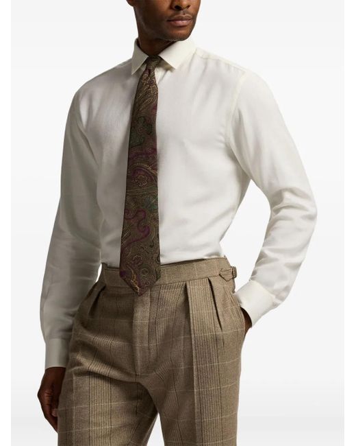 Ralph Lauren White Flannel Shirt for men