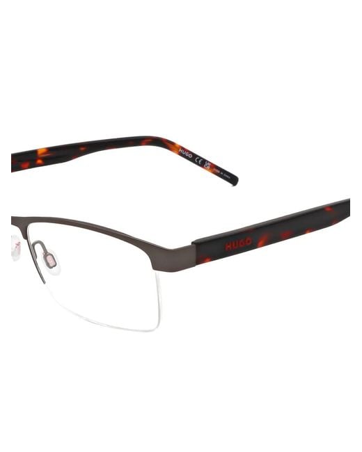 HUGO White Rectangle-Frame Glasses for men