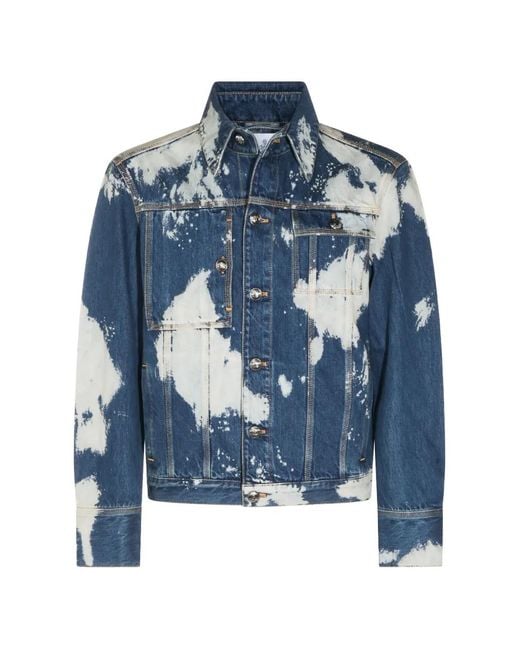 Vivienne Westwood Blue Bleach-Effect Denim Jacket for men
