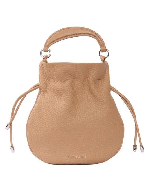 Orciani Natural Drawstring-Detail Tote Bag