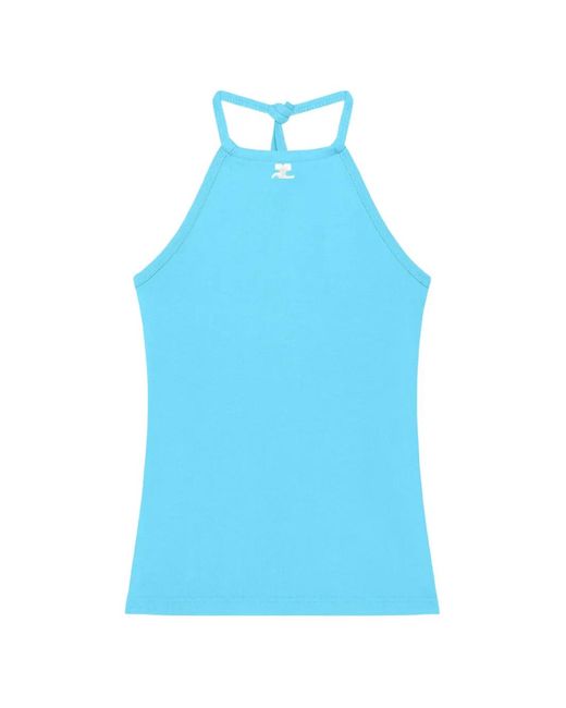Courreges Blue Logo Top