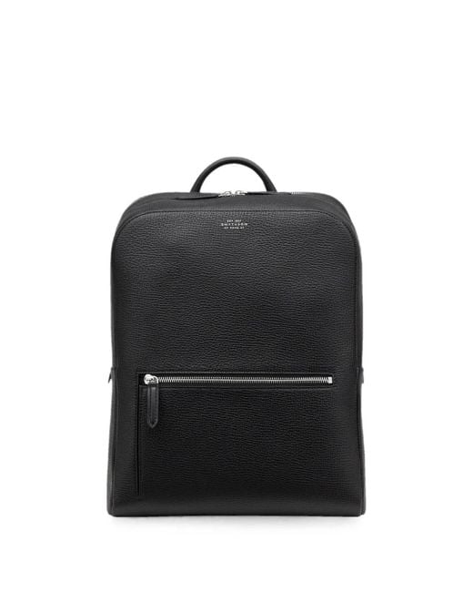 Smythson Black Ludlow Zip-Around Backpack