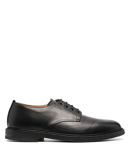 Henderson Black Lace-Up Leather Derby Shoes for men