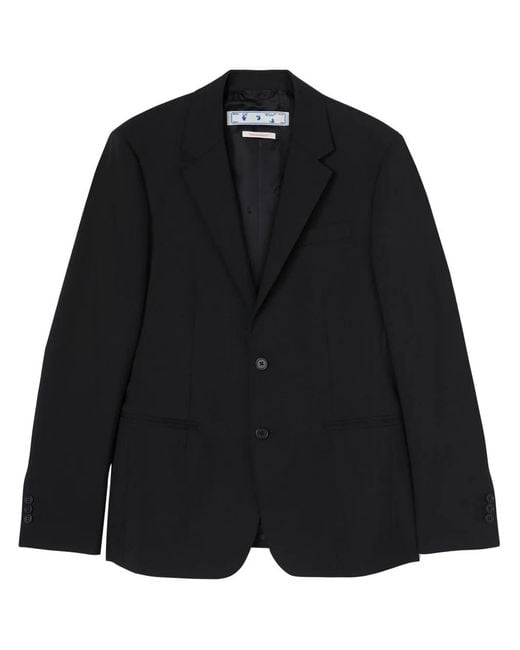 Off-White c/o Virgil Abloh Black Corporate Single-Breasted Blazer for men
