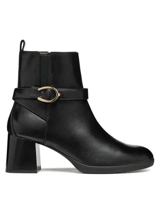 Geox Black 60Mm Buckle-Strap Boots