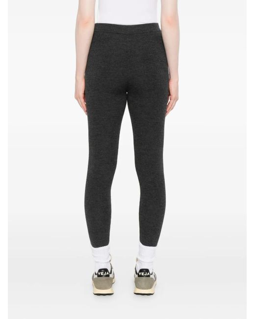 P.A.R.O.S.H. Black Wool Leggings