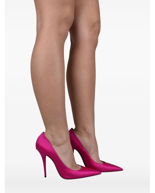Saint Laurent Pink Marilyn Pointed-Toe Pumps