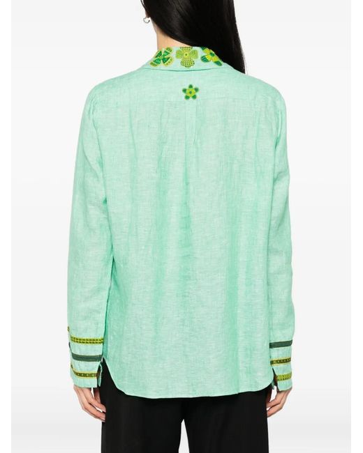 Jupe by Jackie Green Floral-Embroidered Shirt
