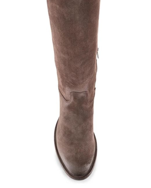 Officine Creative Brown Sonegal Knee-High Suede Boots