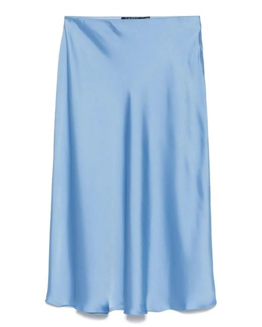 Jupe En Satin À Coupe Mi-Longue Ralph Lauren en coloris Blue