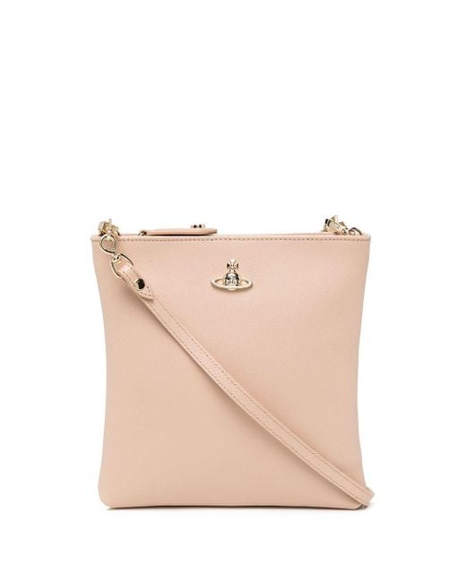 Vivienne Westwood Orblogo Leather Crossbody Bag in Pink Lyst
