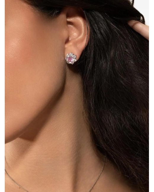 Fantasia by Deserio Purple Flower Stud Earrings