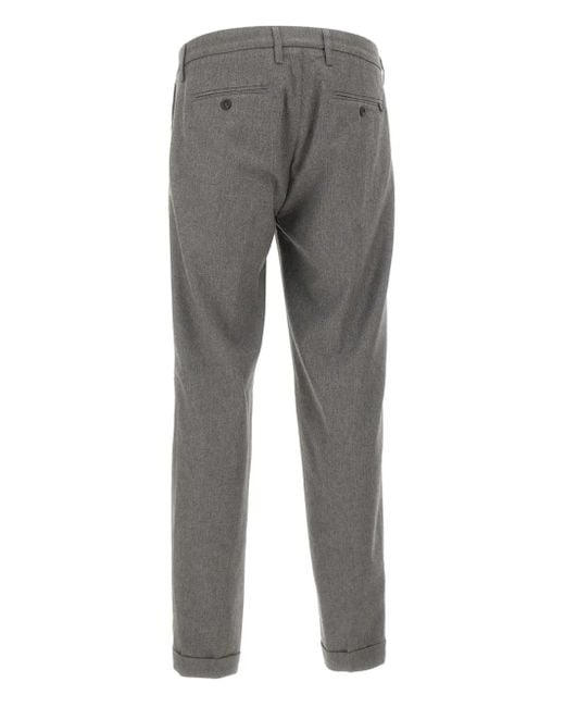 Re-hash Gray Buttoned Cuffed Trousers for men