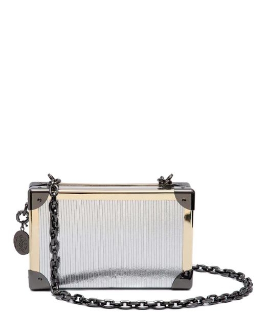 Pochette À Fini Métallisé Isla en coloris White