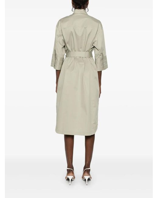 Peserico White Bead-Detail Midi Dress