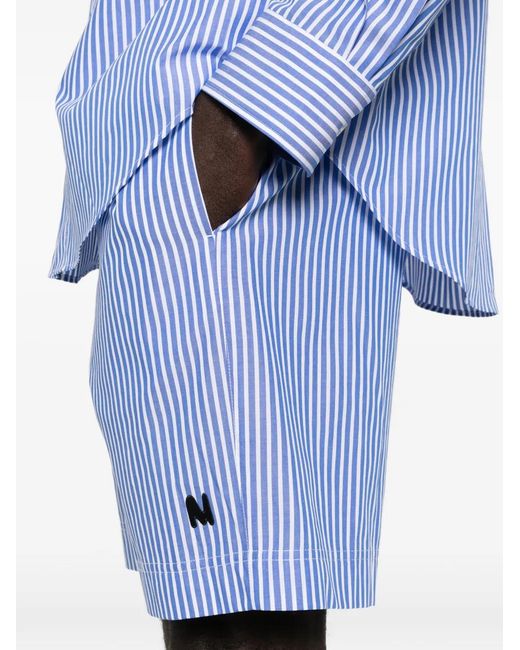 Short Rayé À Patch Logo MSGM pour homme en coloris Blue