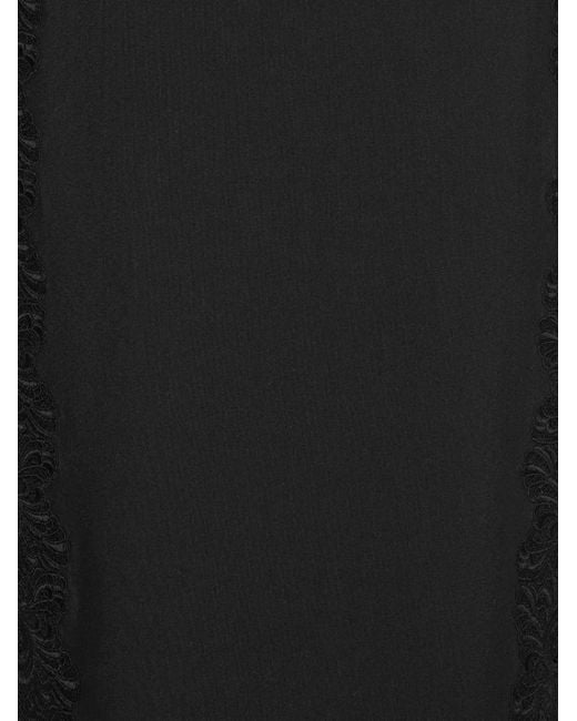 ROTATE BIRGER CHRISTENSEN Black Jupe Crayon Noire À Empiècements En Dentelle