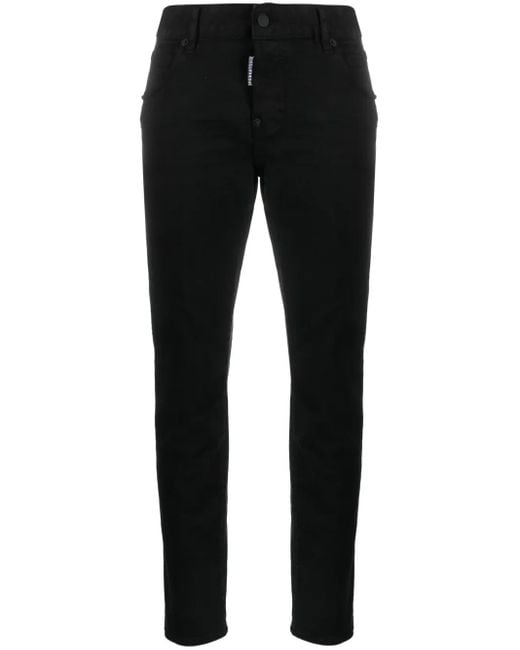 Vaqueros ajustados de talle bajo DSquared² de color Black