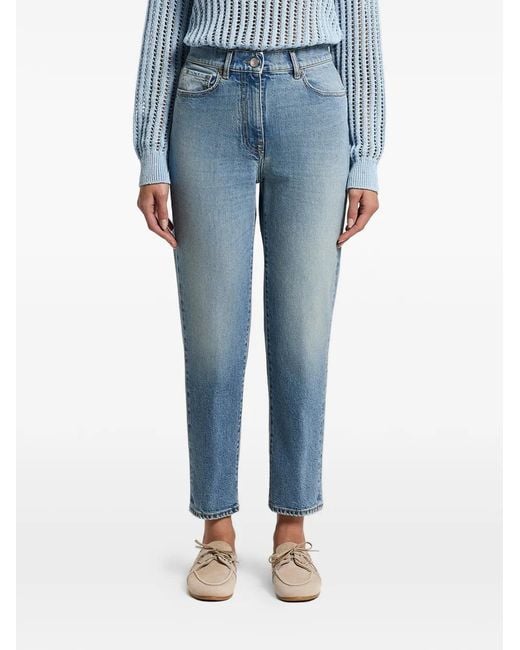 Peserico Blue Five-Pocket Jeans