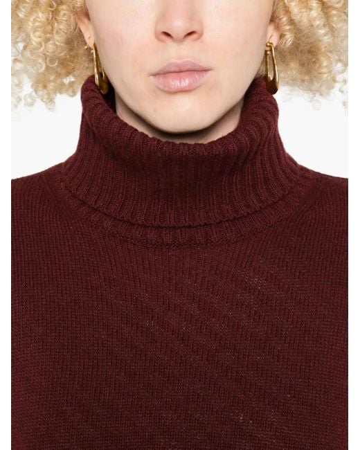 Niu Red Turtleneck Sleeveless Sweater