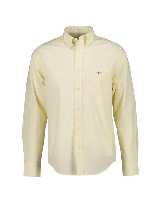 Gant White Classic Gingham-Check Button-Down Shirt for men
