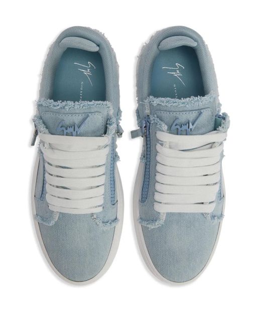 メンズ Giuseppe Zanotti Gz94 カットオフエッジ スニーカー Blue