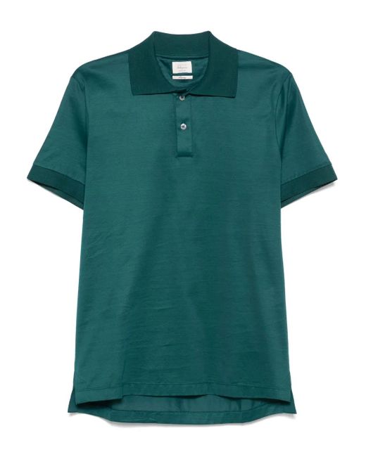 Daniele Fiesoli Green Cotton Polo Shirt for men