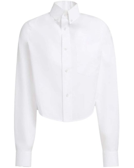 Marni White Cropped Cotton Shirt
