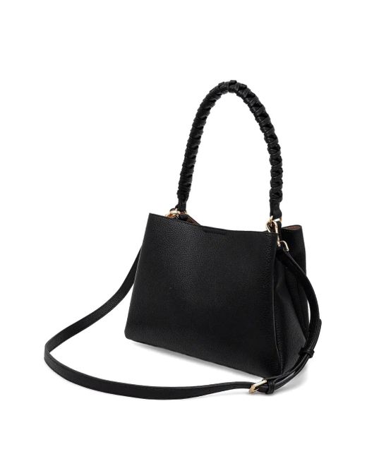 Twinset Black Textured Leather Top-Handle Bag