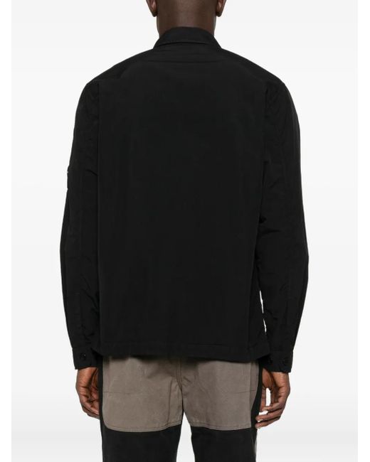 C P Company Black Zip-Fastening Pocket Jacket for men