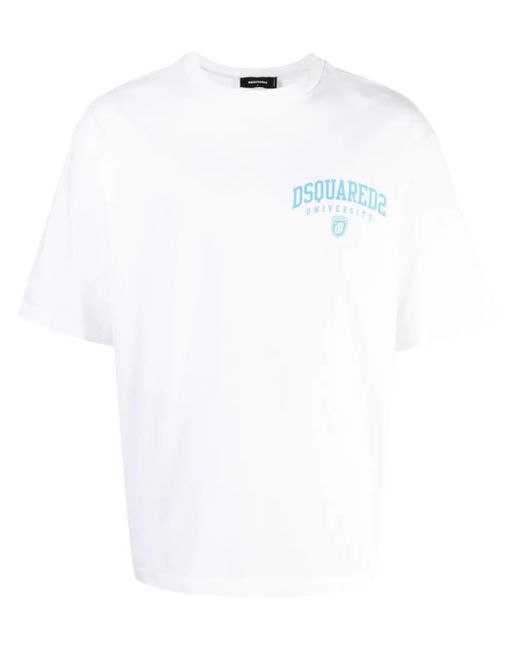 DSquared² Katoenen T-Shirt Met Logoprint in het White voor heren