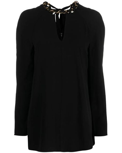 Zimmermann Black Chain-Detailed Long Sleeve Blouse