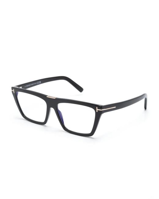 Tom Ford Black Rectangular-Frame Glasses