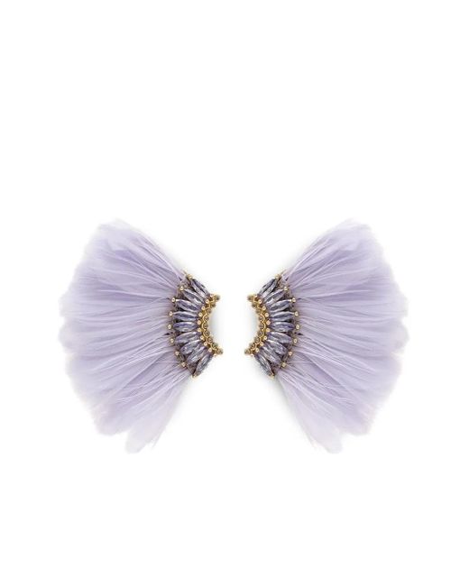 Pendientes Madeline con pluma Mignonne Gavigan de color Purple