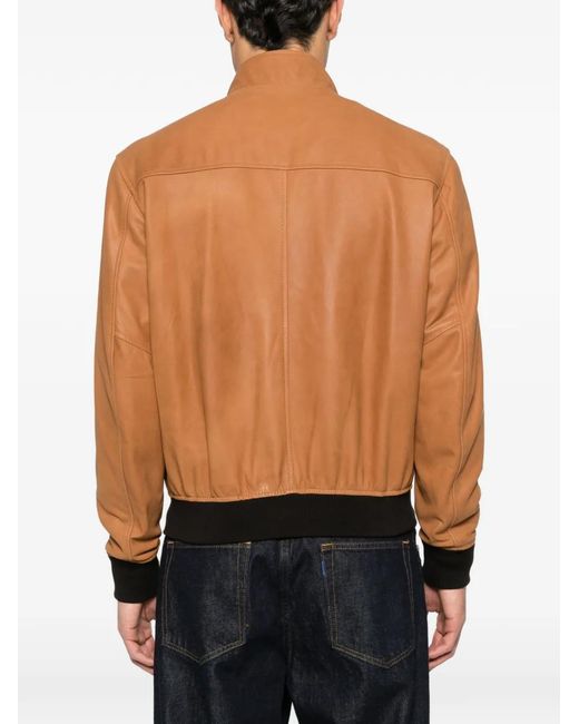 Tagliatore Brown Ice Zip-Up Jacket for men