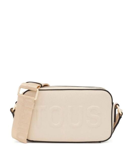 Tous Natural Umhängetasche mit Logo-Prägung