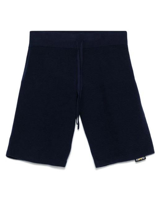 メンズ Aspesi ニット ショートパンツ Blue