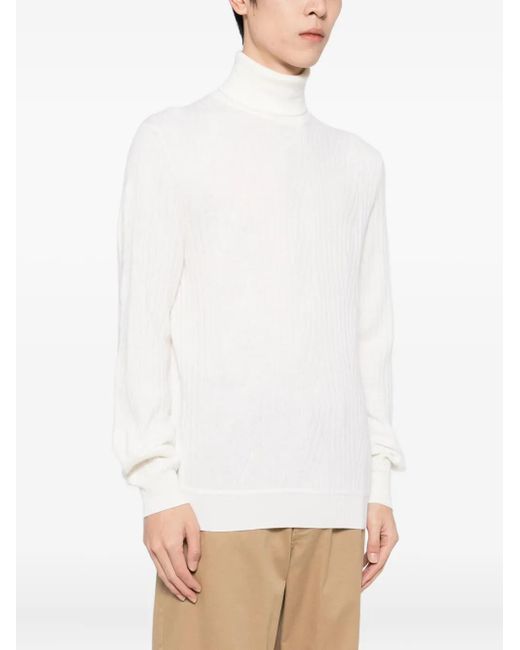 Brioni Turtle-Neck Jumper in White for Men Lyst UK
