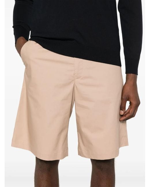 MODES GARMENTS Natural Poplin Bermuda Shorts for men