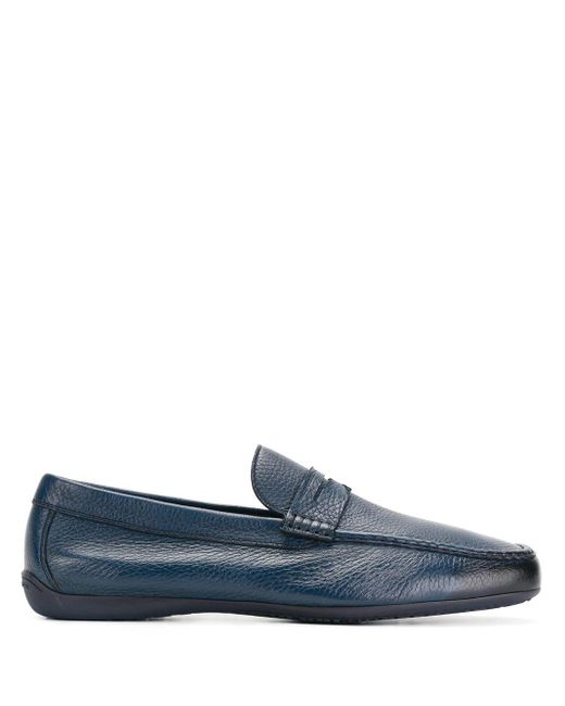 Moreschi Blue Panama Loafers for men
