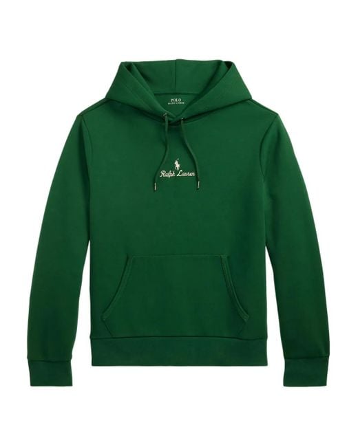 Polo Ralph Lauren Green Logo-Embroidered Hoodie for men