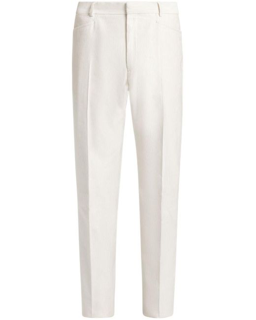 Tom Ford White Corduroy Tailored Trousers for men